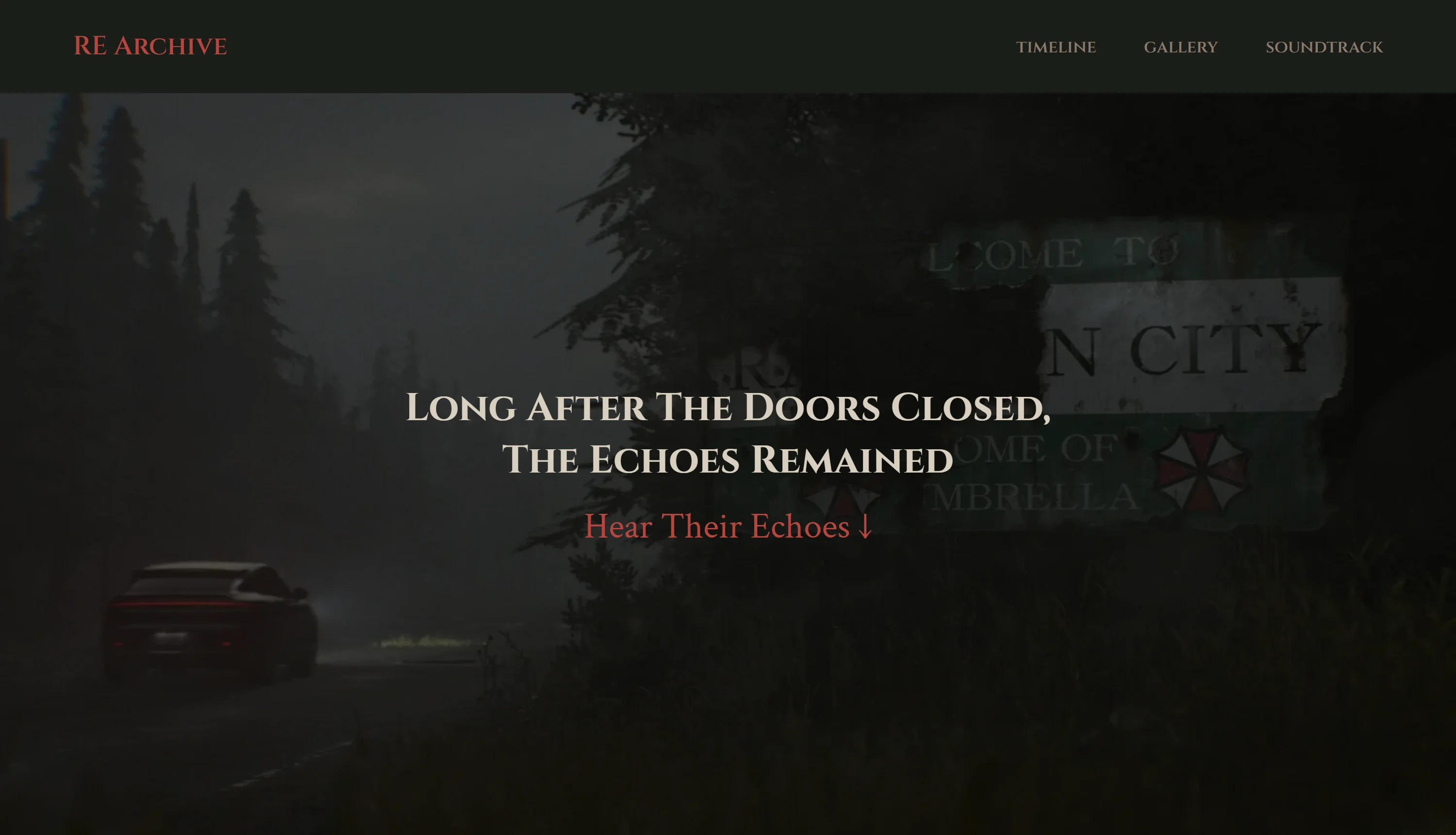Resident Evil archive website